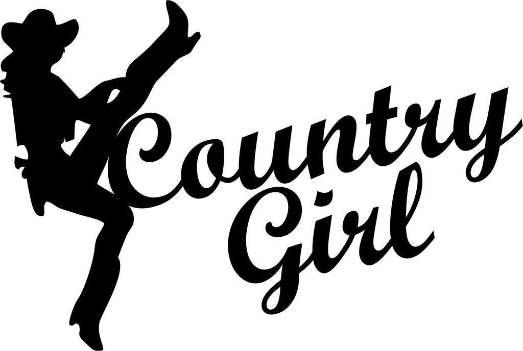 Country Girl Logo - Western Country Girl Vinyl Decal Sticker Label