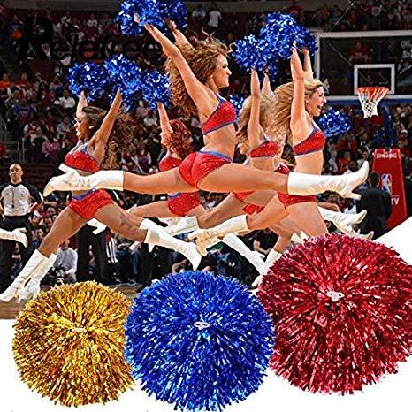 Red and Yellow Cheer Logo - Amazon.com : Cheerleading Pom Poms 3 Pair/Set Color Red Yellow Blue ...