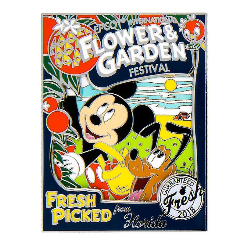 Disney Flower Logo - Disney Flower and Garden Festival Pin - 2018 Mickey Logo