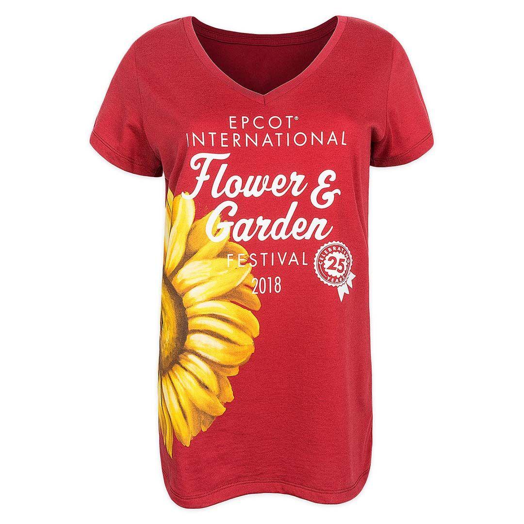 Disney Flower Logo - Disney Ladies Shirt - 2018 Epcot Flower and Garden Logo