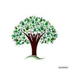 Phone Background of Green with White Logo - Best Trees Logo image. Tree logos, Picture invitations