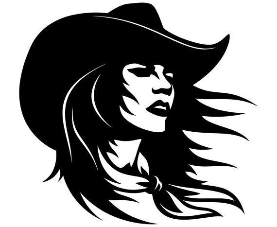 Country Girl Logo - Cowgirl SVG Country girl SVG Western Head Face Woman