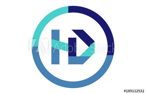 Global HD Logo - HD Global Circle Ribbon Letter Logo this stock vector
