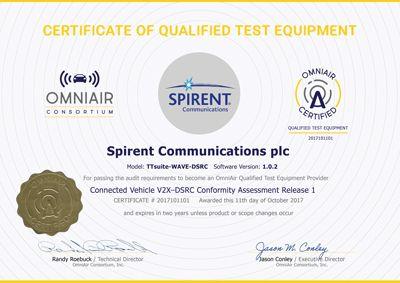 Spirent Logo - Spirent s' V2X completed the qualification process as OmniAir ...