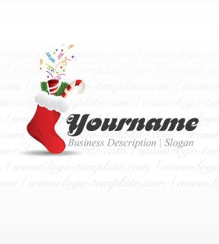Christmas Company Logo - Logo template. Christmas Santa design logos. Logo