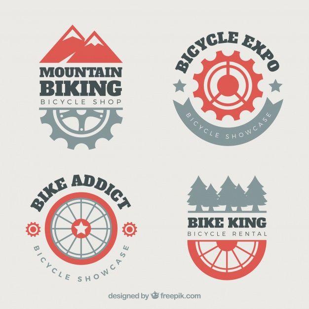 Mountain Bike Logo - Mountain bike logos with modern style Vector