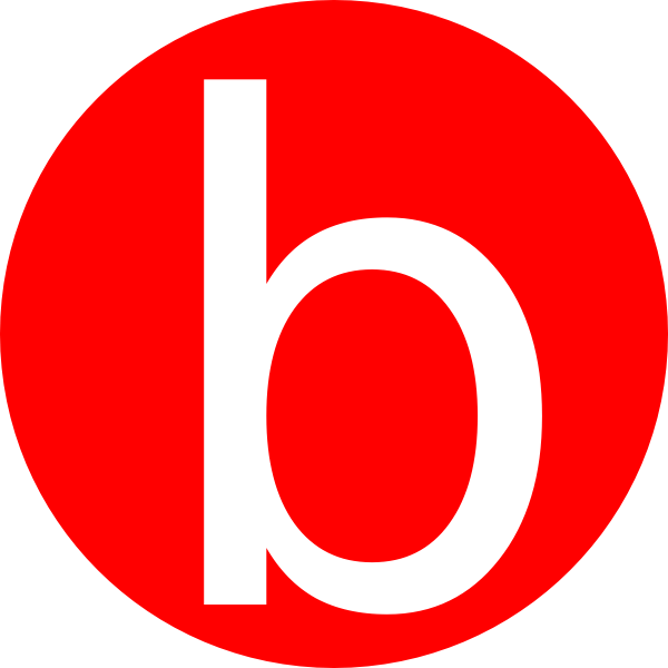 Red Black White B Logo - B A Black Circle In Red Logo Png Images