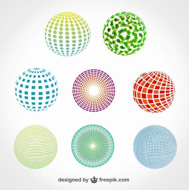 Green Sphere Logo - Sphere logos set Vector | Free Download