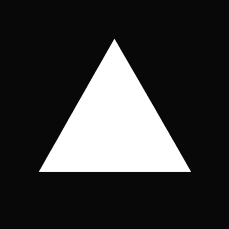 White Pyramid Logo - Abstract Geometric | Bo von Hohenlohe Fine Art