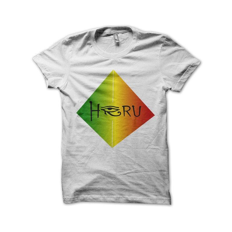 White Pyramid Logo - Heru Logo white pyramid base final T-Shirt – Redzila