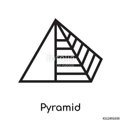 White Pyramid Logo - Pyramid icon vector sign and symbol isolated on white background