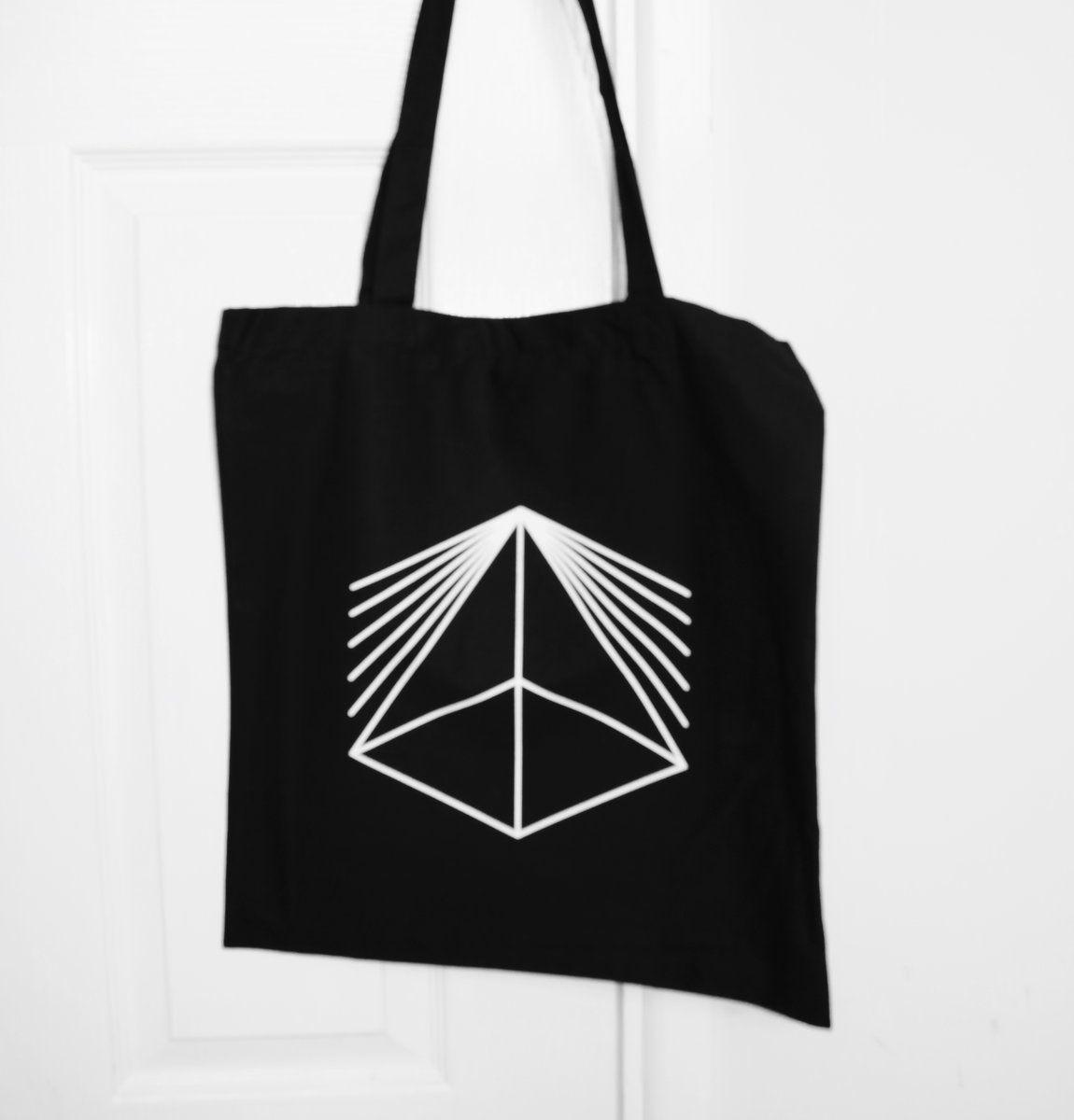 White Pyramid Logo - PYRAMID PARK Tote Bag with Pyramid Logo
