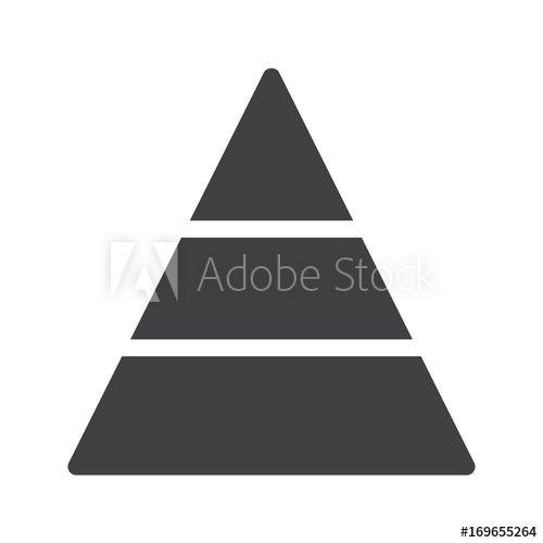 White Pyramid Logo - Finance pyramid icon vector, filled flat sign, solid pictogram