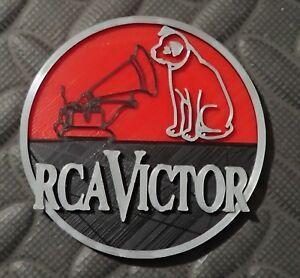 Antique Logo - RCA Victor Badge His Master's Voice tube radio microphone antique ...