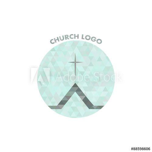 Beautiful Cross Logo - beautiful church logo in crystals. cross on the roof. - Buy this ...