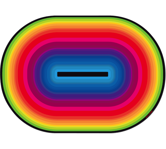 Rainbow Oval Logo - Oval Rainbow Rug