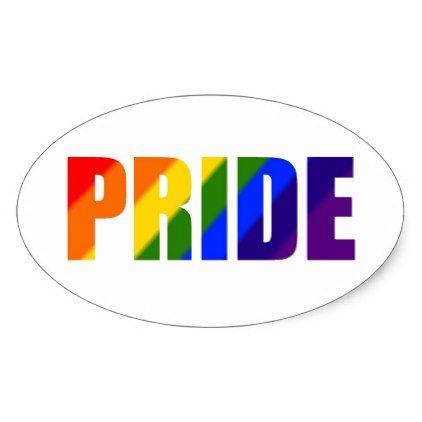 Rainbow Oval Logo - Rainbow pride sticker oval shape | craft supplies | Pinterest | DIY ...