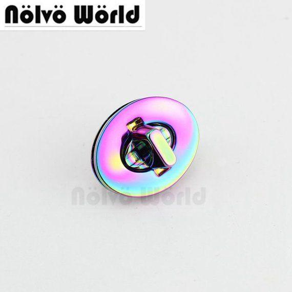 Rainbow Oval Logo - 1-2-5 pieces3528mm Iridescent Rainbow oval twist turn lock | Etsy