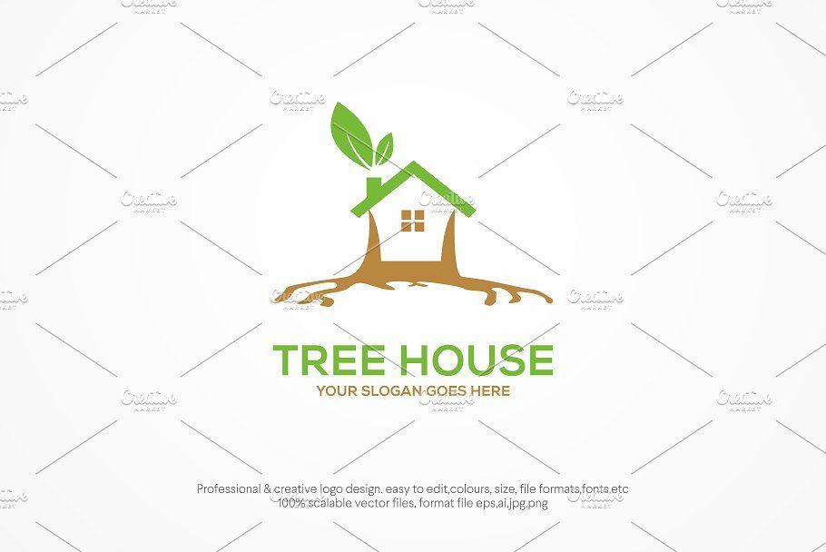 Tree House Logo - Tree House Logo Template Logo Templates Creative Market