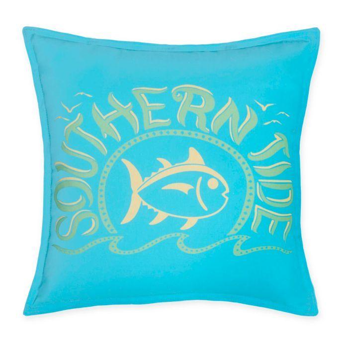 Southern Tide Logo - Southern Tide® Skipjack Chino Logo Square Throw Pillow. Bed Bath