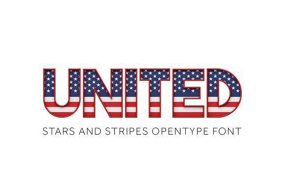 United Stars Logo - UNITED & STRIPES COLOR FONT Fonts Creative Market