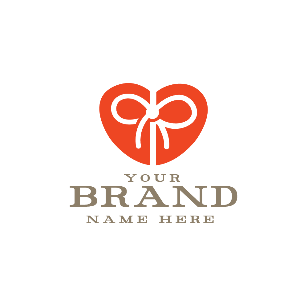 Gift Logo - Memory Lane—Heart Bow Gift Logo Design | Logo Cowboy