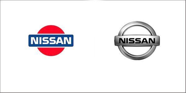 Old Nissan Logo - Logo Evolution: 10 Old and New Logos of Popular Brands | ThemeCot
