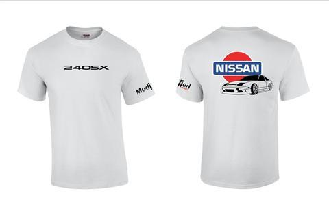 Old Nissan Logo - Nissan S13 Hatch with Old School Nissan Logo Shirt – Modified racewear