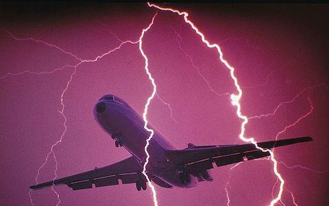 Lightning Bolt Inside Diamond Logo - What happens when lightning hits an aeroplane? - Telegraph