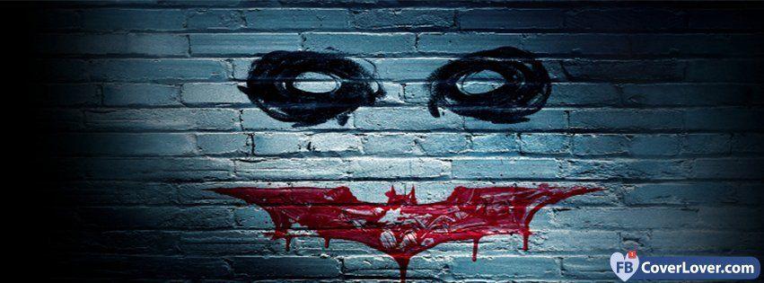 Wall Cover Logo - Joker Wall Paint With Batman Logo comics Facebook Cover Maker ...