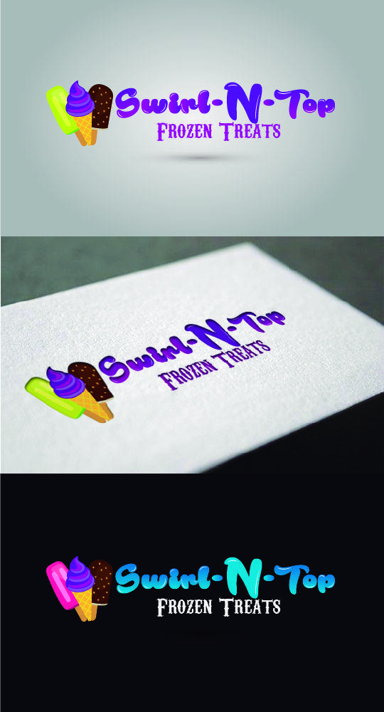 Swirl N Logo - Traditional, Playful, Shop Logo Design for Swirl-N-Top Frozen Treats ...