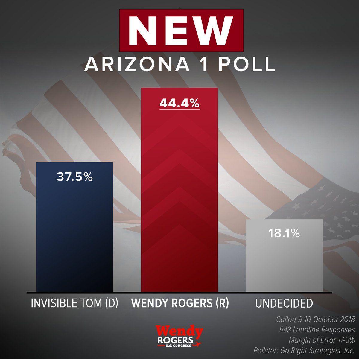 Red Wave Republican 2018 Logo - Red Wave 2018: AZ01 Republican Wendy Rogers ahead of Dem incumbent O ...