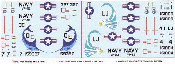VP-40 Logo - Lockheed P-3C Orion: US Navy VP-23 & VP-40, Starfighter Decals 144 ...
