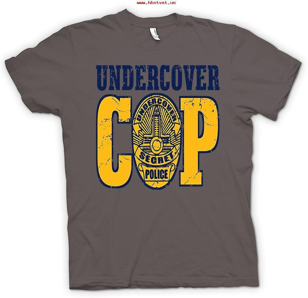 Undercover Cop Logo - Mens T-shirt - Undercover Cop - Secret Police 538