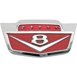 Ford F 100 Logo - Ford Pickup Truck Front Hood Emblem - 5 Stars & V8 - Chrome - F100 ...
