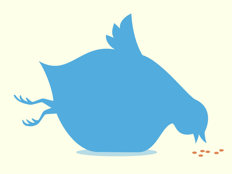 Funny Twitter Logo - Fat Twitter by Alex Ewerlöf | Dribbble | Dribbble