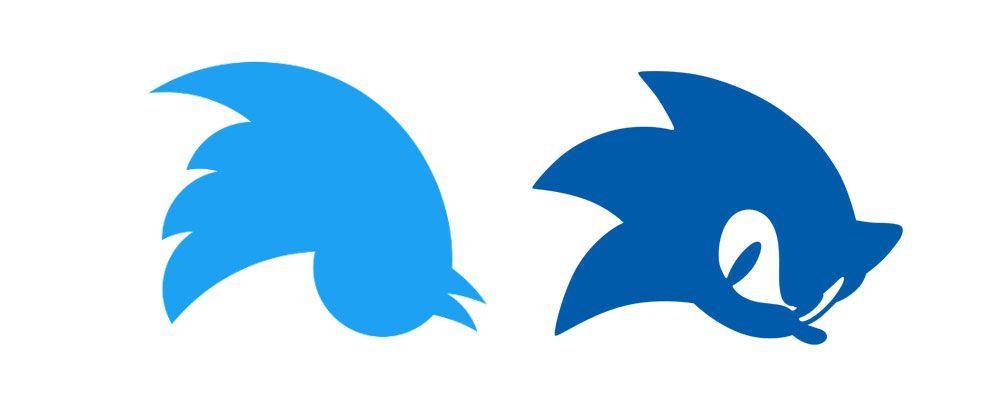 Funny Twitter Logo - The Twitter logo upside down looks like Sonic the Hedgehog. | Pets ...