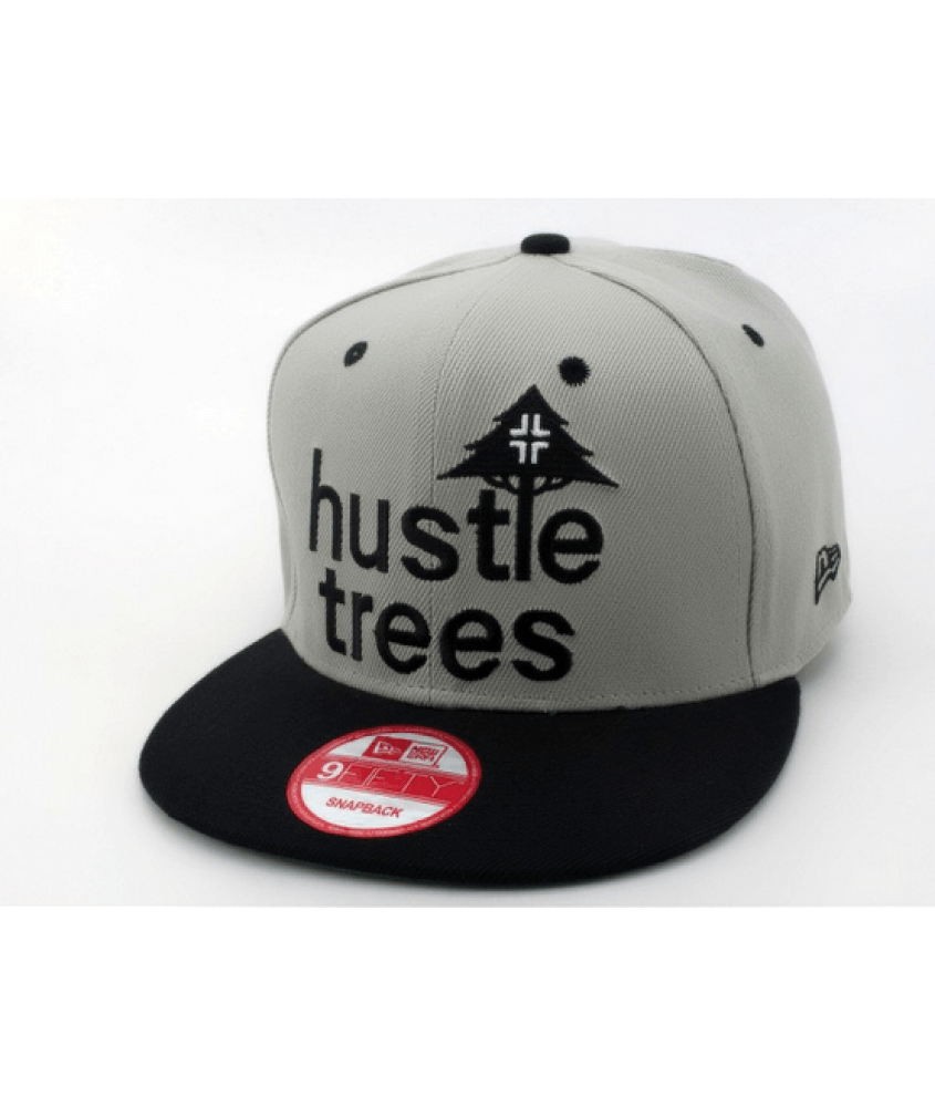 LRG Hustle Trees Logo - LRG Hustle Trees Snapback Hat (Gray & Black)