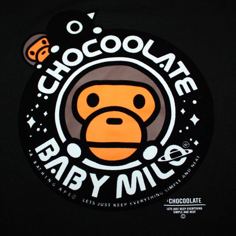 Red BAPE Milo Logo - Baby Milo Chocolate Collaboration Sweatshirt | Dopestudent