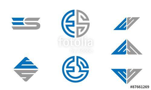 ES Logo - E S, E S letter, vector, logo