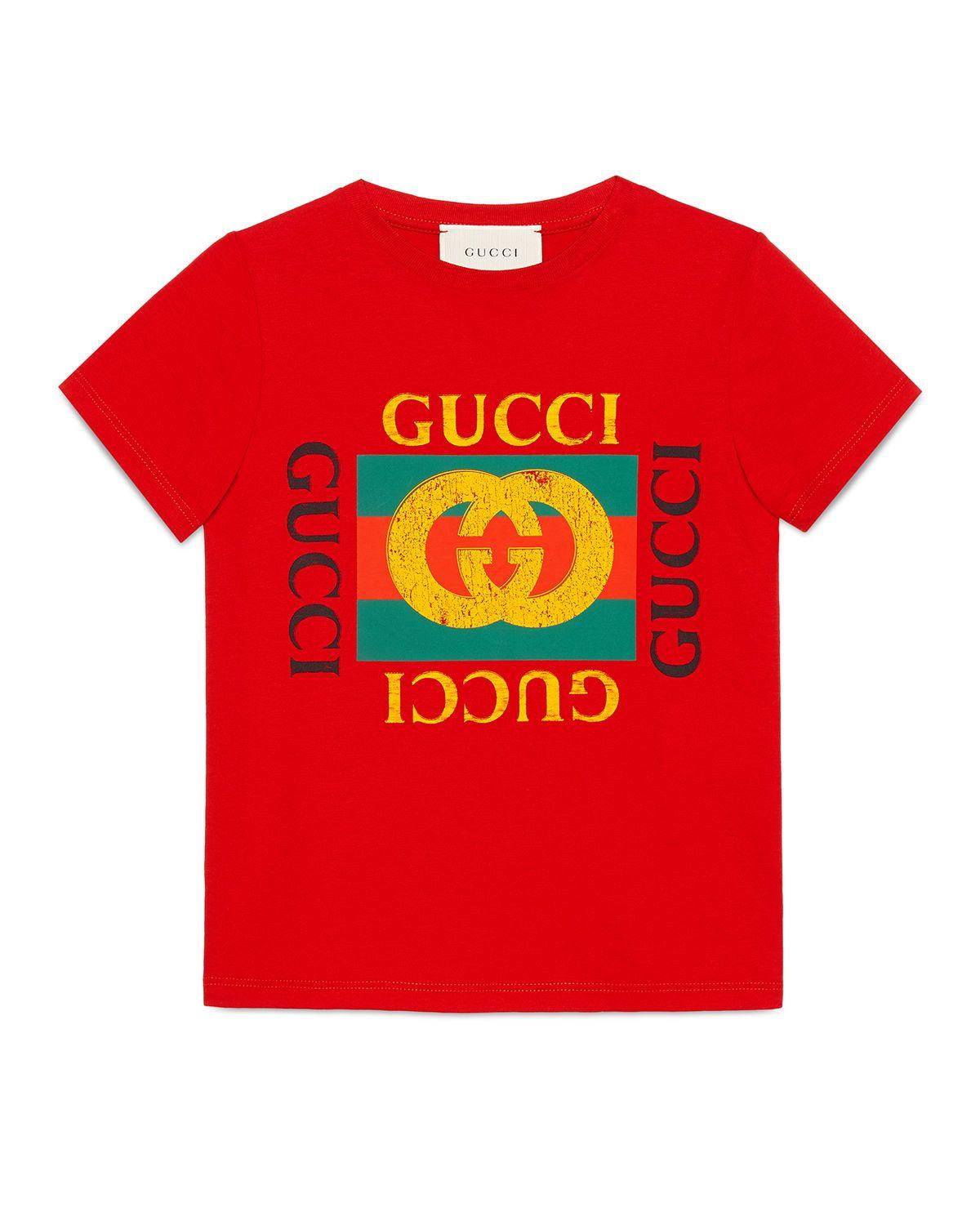 Red Gucci Logo - Gucci Gucci Logo T-Shirt, Size 4-12 | Neiman Marcus