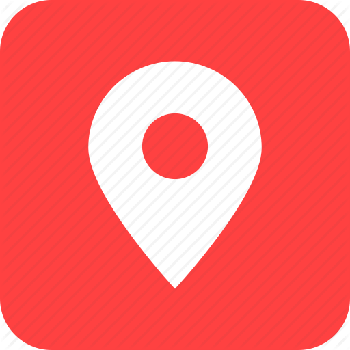 I Red Square Logo - Address, location, map, marker, red, square icon