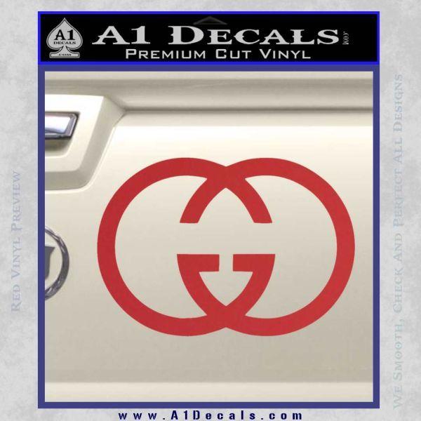 Red Gucci Logo - Gucci Logo Decal Sticker A1 Decals