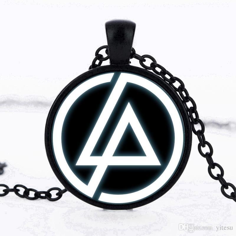 Linkin Park 2017 Logo - Wholesale 2017 Fashion Linkin Park Logo Pendant 25mm Glass Necklaces ...