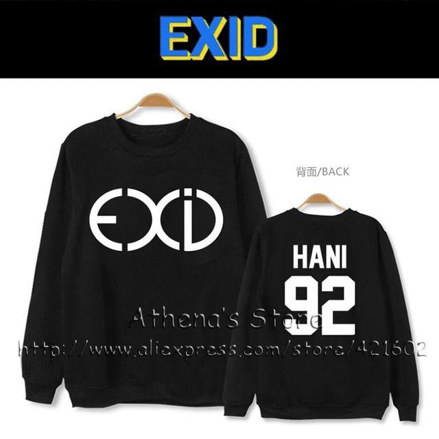 EXID Kpop Logo - Kpop EXID member name Hoodies LE HANI Pullover fashion K pop