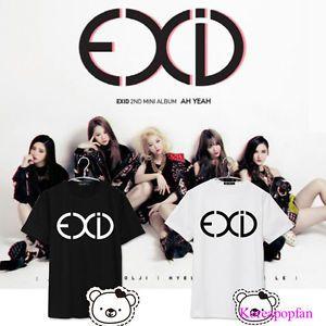 EXID Kpop Logo - EXID Solji Le Hani Jung Hwa Hye Rin AH YEAH COTTON TEE T Shirt Kpop