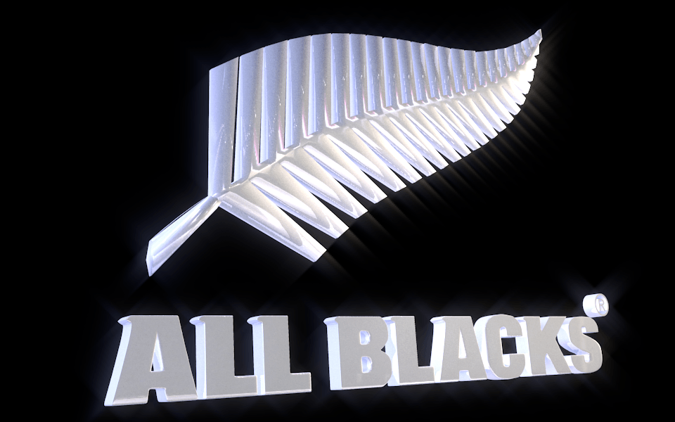 All Blacks Logo - New Zealand All Blacks Logo - Blender-A-Day