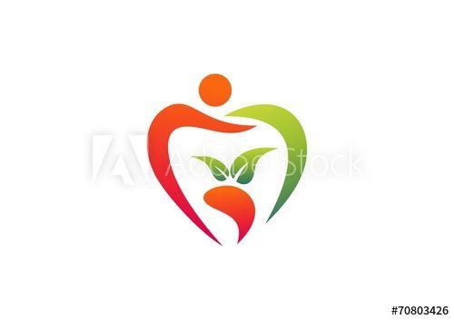Health Apple Logo - apple logo people diet fruit plant leaf nature health - Buy this ...