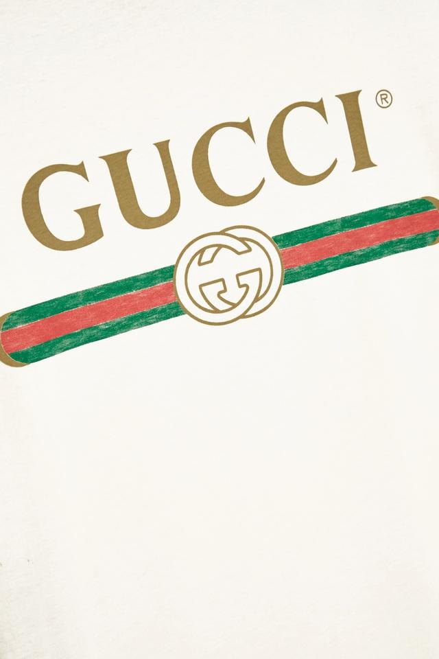 Gucci White Logo - Gucci White Logo Tee Shirt Size 16 (XL, Plus 0x) - Tradesy