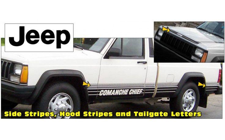 Jeep Comanche Logo - Graphic Express 88 Jeep Comanche Chief MJ Truck